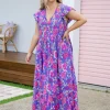 Carmody Purple Floral Maxi Dress