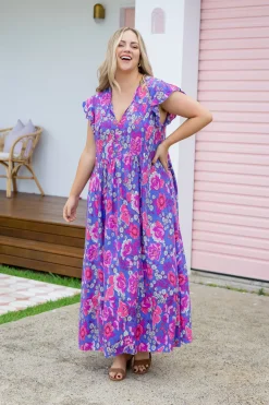 Carmody Purple Floral Maxi Dress