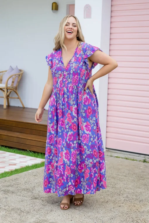 Carmody Purple Floral Maxi Dress