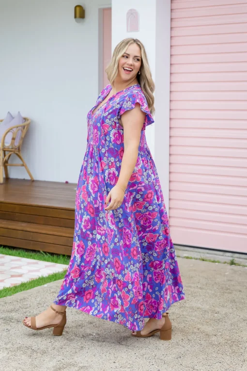 Carmody Purple Floral Maxi Dress