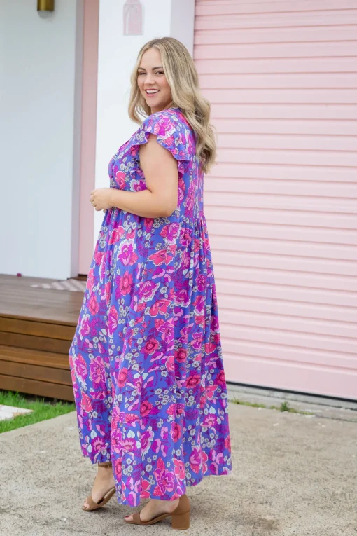 Carmody Purple Floral Maxi Dress