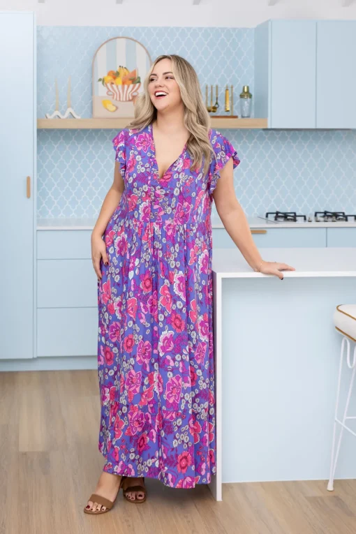 Carmody Purple Floral Maxi Dress
