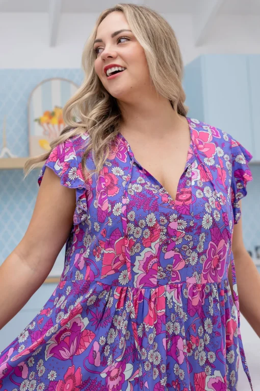 Carmody Purple Floral Maxi Dress