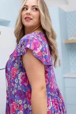 Carmody Purple Floral Maxi Dress