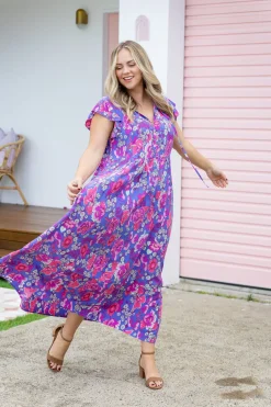 Carmody Purple Floral Maxi Dress
