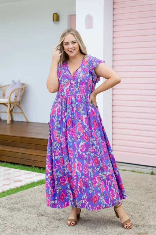 Carmody Purple Floral Maxi Dress