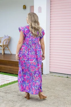 Carmody Purple Floral Maxi Dress