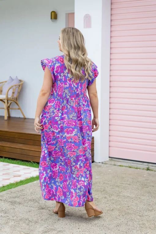 Carmody Purple Floral Maxi Dress