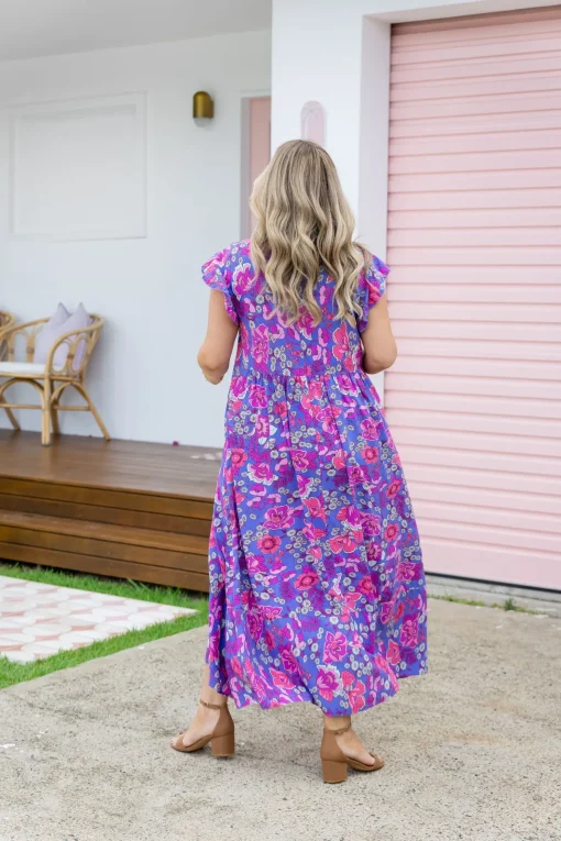 Carmody Purple Floral Maxi Dress