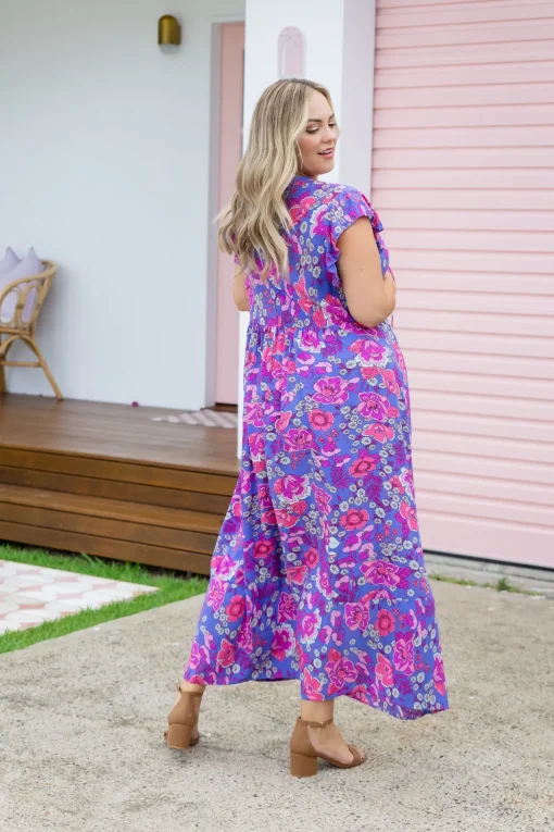 Carmody Purple Floral Maxi Dress