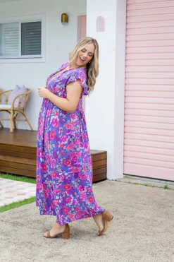 Carmody Purple Floral Maxi Dress