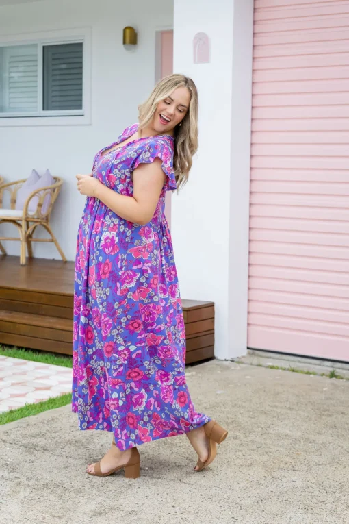 Carmody Purple Floral Maxi Dress