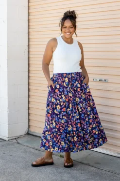 Carrie Maxi Skirt in Posie