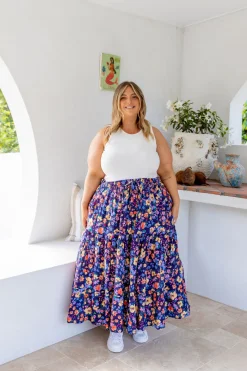 Carrie Maxi Skirt in Posie