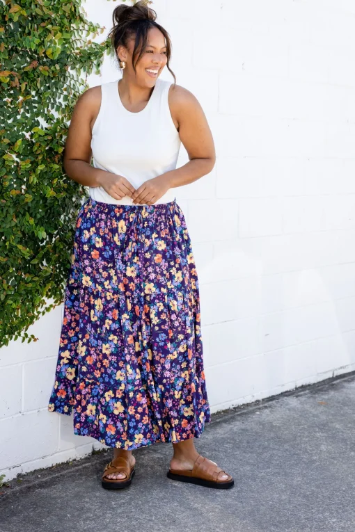 Carrie Maxi Skirt in Posie