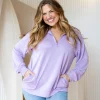 Cassie Modal Blend Lounge Sweater in Lavender