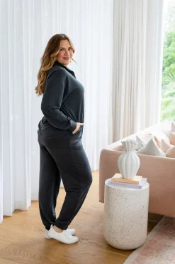 Cassie Modal Blend Lounge Sweater in Shadow