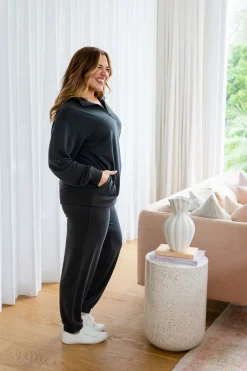 Cassie Modal Blend Lounge Sweater in Shadow