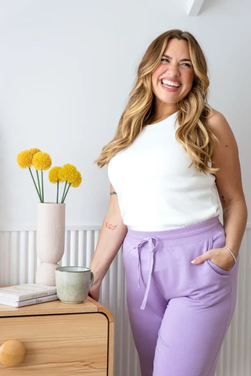 Cassie Modal Blend Lounge Pants in Lavender