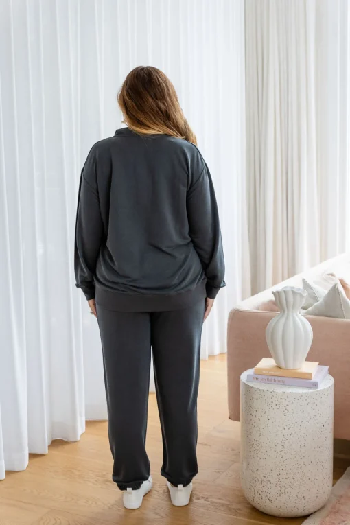 Cassie Modal Blend Lounge Sweater in Shadow