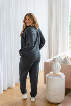 Cassie Modal Blend Lounge Sweater in Shadow
