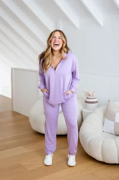 Cassie Modal Blend Lounge Pants in Lavender
