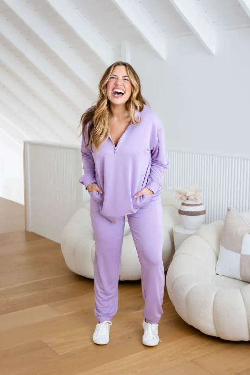 Cassie Modal Blend Lounge Pants in Lavender