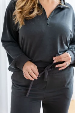 Cassie Modal Blend Lounge Sweater in Shadow
