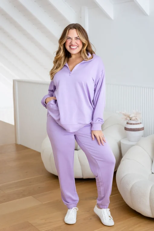 Cassie Modal Blend Lounge Pants in Lavender