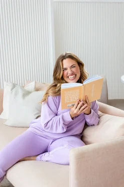 Cassie Modal Blend Lounge Sweater in Lavender