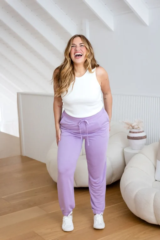 Cassie Modal Blend Lounge Pants in Lavender