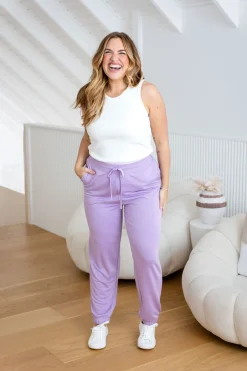 Cassie Modal Blend Lounge Pants in Lavender