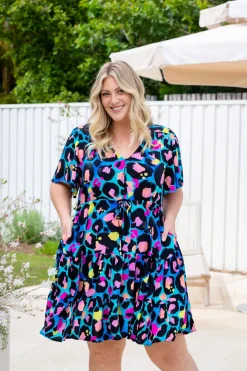 Charlie Dress by Kasey Leopard by Kasey Rainbow