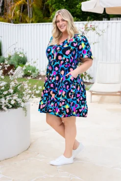 Charlie Dress by Kasey Leopard by Kasey Rainbow