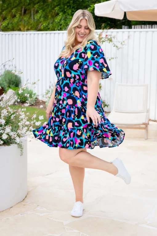 Charlie Dress by Kasey Leopard by Kasey Rainbow