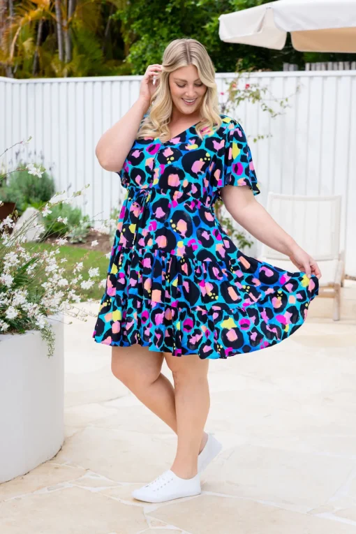 Charlie Dress by Kasey Leopard by Kasey Rainbow