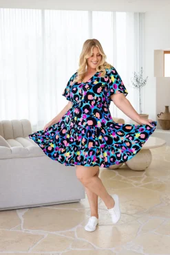 Charlie Dress by Kasey Leopard by Kasey Rainbow