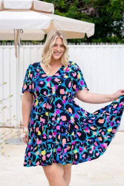 Charlie Dress by Kasey Leopard by Kasey Rainbow