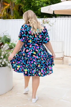 Charlie Dress by Kasey Leopard by Kasey Rainbow