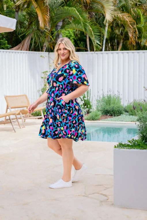 Charlie Dress by Kasey Leopard by Kasey Rainbow