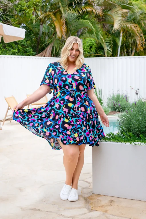Charlie Dress by Kasey Leopard by Kasey Rainbow