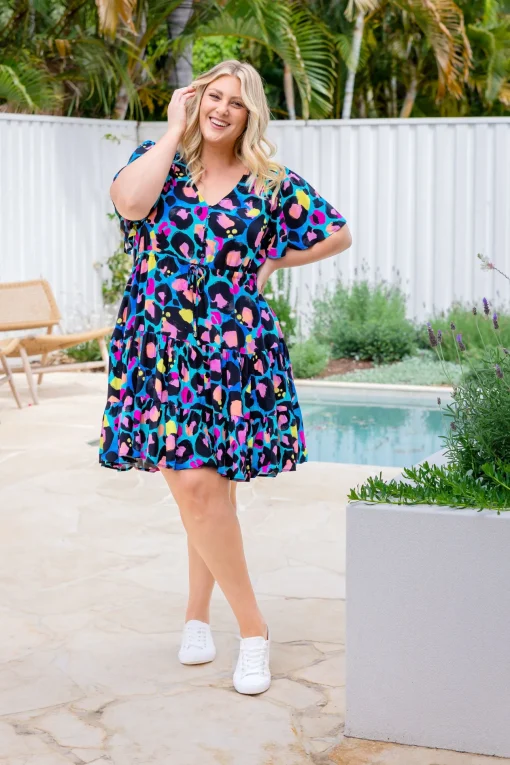 Charlie Dress by Kasey Leopard by Kasey Rainbow