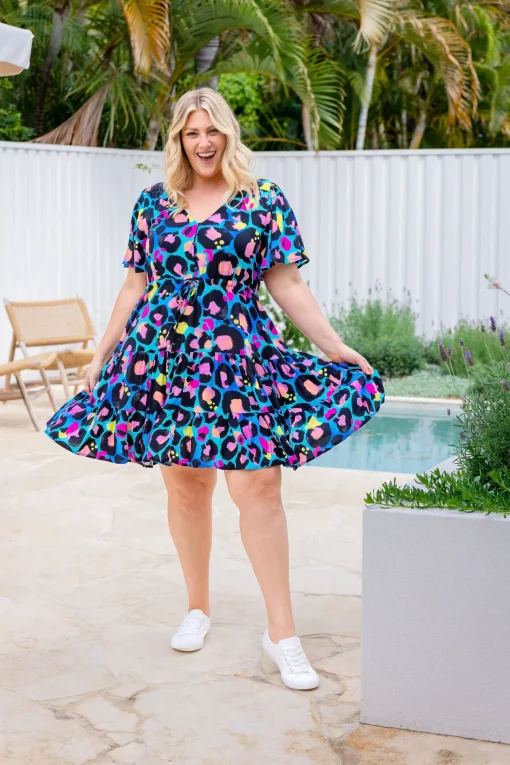 Charlie Dress by Kasey Leopard by Kasey Rainbow