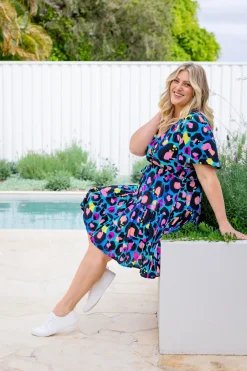 Charlie Dress by Kasey Leopard by Kasey Rainbow