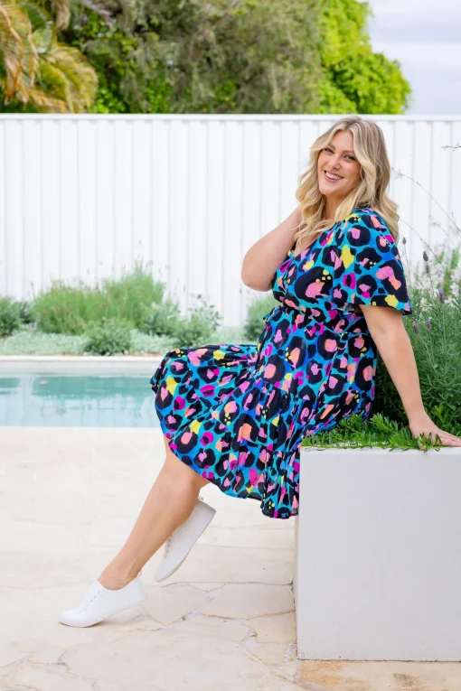 Charlie Dress by Kasey Leopard by Kasey Rainbow