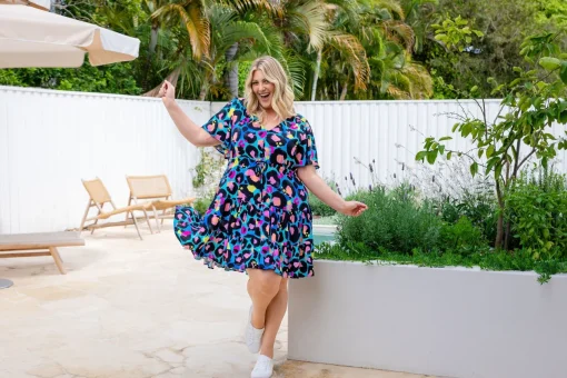 Charlie Dress by Kasey Leopard by Kasey Rainbow