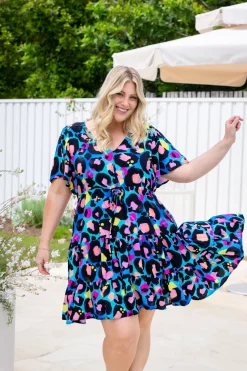 Charlie Dress by Kasey Leopard by Kasey Rainbow