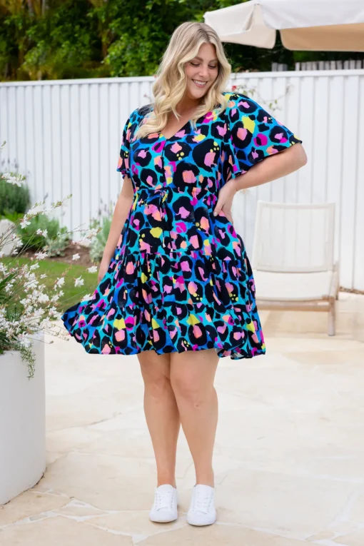 Charlie Dress by Kasey Leopard by Kasey Rainbow