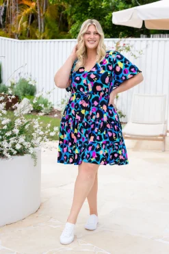 Charlie Dress by Kasey Leopard by Kasey Rainbow