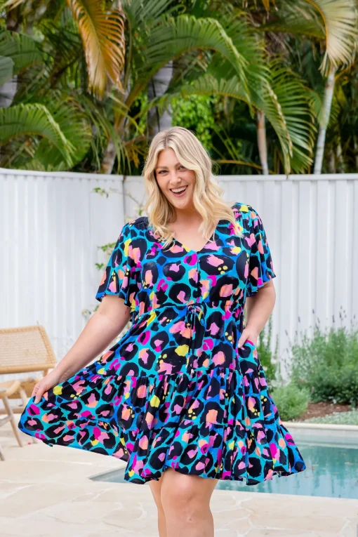 Charlie Dress by Kasey Leopard by Kasey Rainbow